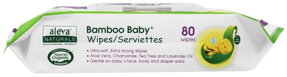 Comprar Toalhetes de bebê de bambu - 80 Limpe (s) Aleva Naturals - Imagem 3