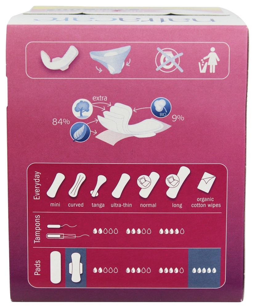 Comprar Algodão Cobrir Extremista Extra Longo Almofadas - 8 Almofadas Natracare - Imagem 3
