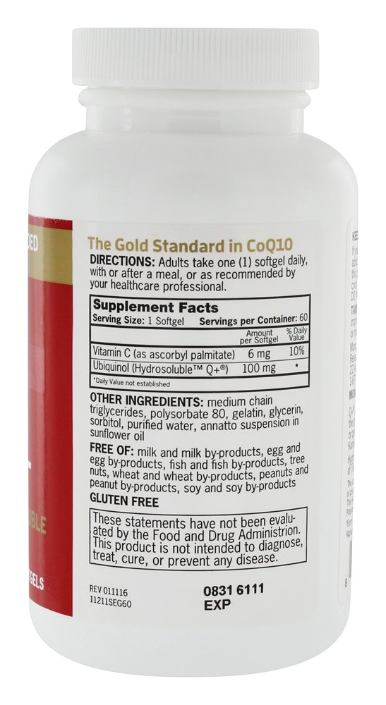 Comprar Mega CoQ10 Ubiquinol 100 mg. - 60 Softgels Qunol - Imagem 2