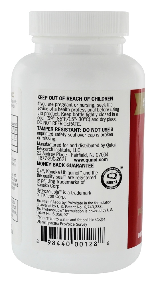 Comprar Mega CoQ10 Ubiquinol 100 mg. - 60 Softgels Qunol - Imagem 3