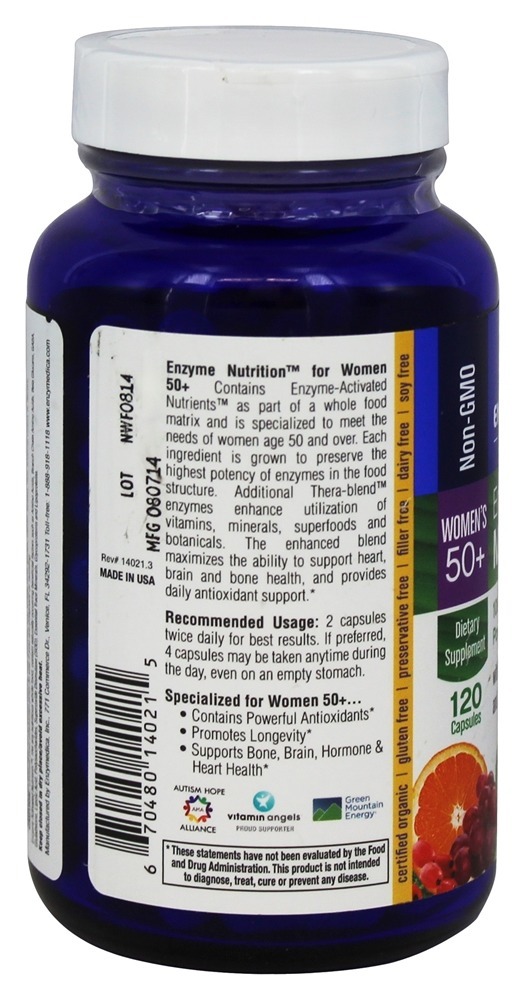 Comprar Nutrição Enzimática Multi-Vitamina para Mulheres 50 + - Cápsulas 120 Enzymedica - Imagem 3