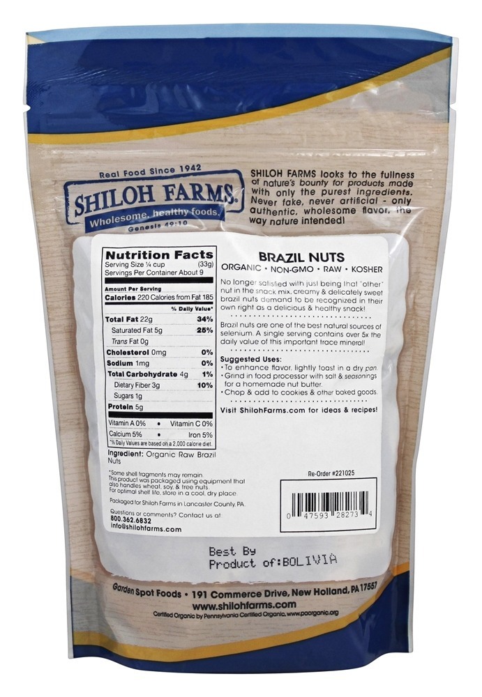 Comprar Castanha-do-pará - 11 oz. Shiloh Farms - Imagem 2
