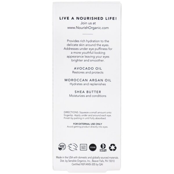 Comprar Renovação Orgânica e Tratamento Hidratante para os Olhos Óleo de Abacate e Argan - 0.5 oz. Nourish - Imagem 4