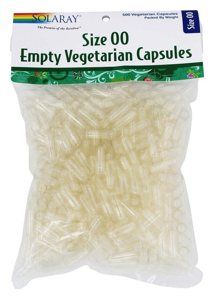 Comprar Tamanho vazio de cápsulas vegetarianas 00 - Cápsulas vegetarianas 500 Solaray