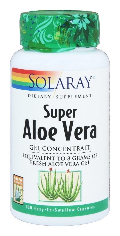 Comprar Super Aloés Vera Gel Concentrar - Cápsulas 100 Solaray