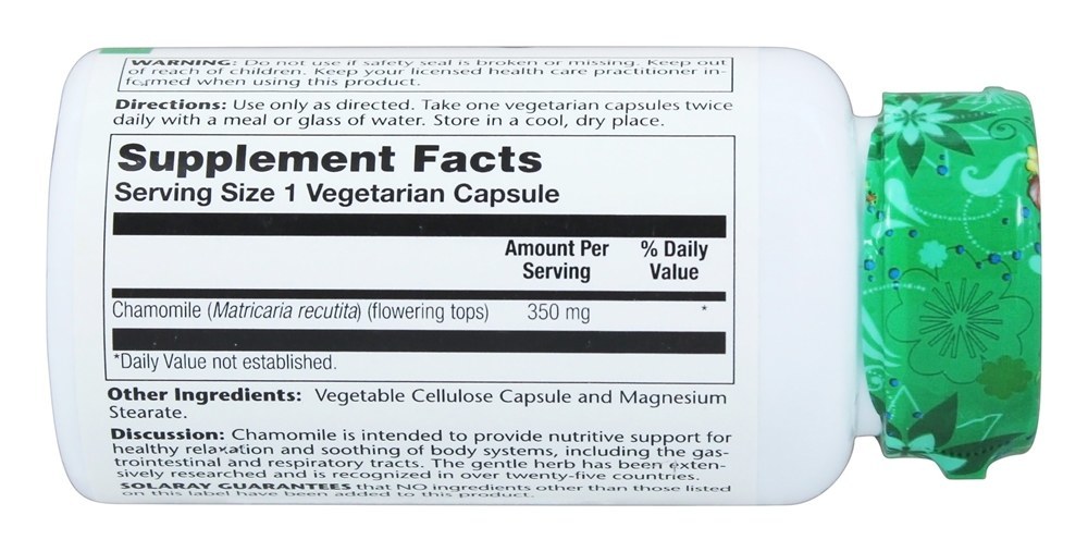 Comprar Camomila 350 mg. - Cápsulas vegetarianas 100 Solaray - Imagem 2