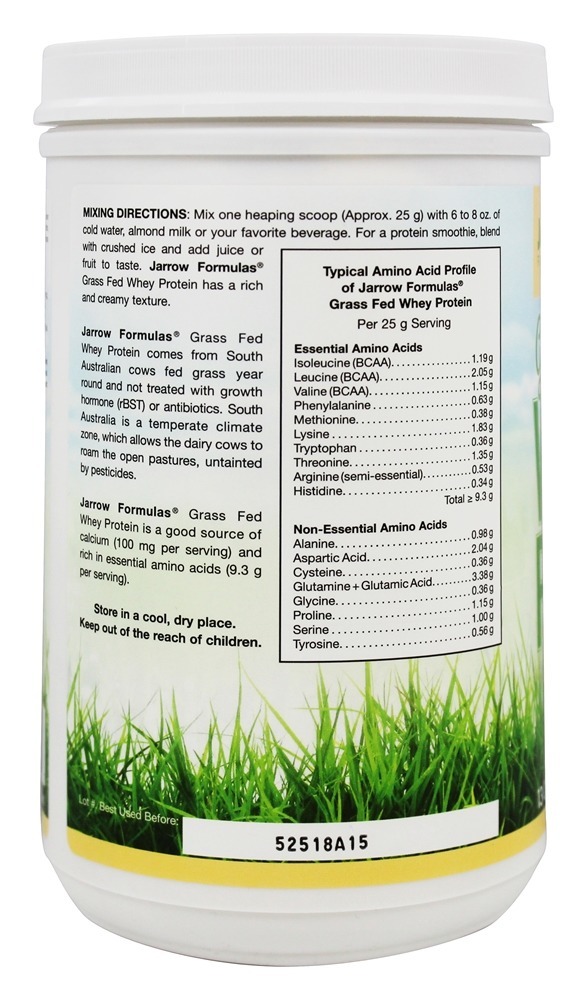 Comprar Soro de leite coalhado Proteína Grama Alimentado Baunilha - 13 oz. Jarrow Formulas - Imagem 3