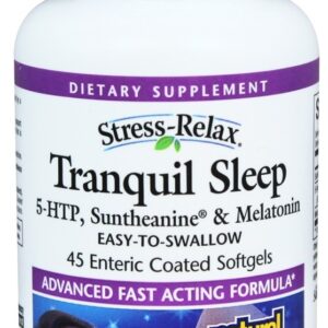 Comprar Stress-Relax Tranquil Sleep 5-HTP, Suntheanine & Melatonina Para o Sono - 45 Natural Factors entérico Natural Factors