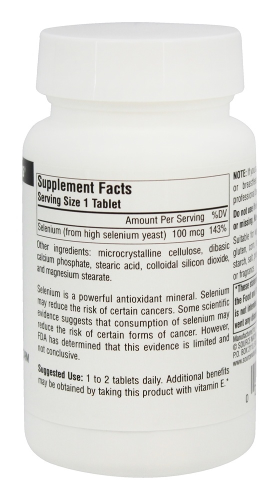 Comprar Selênio 100 mcg. - 250 Tablets Source Naturals - Imagem 2