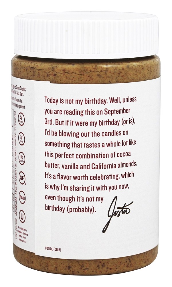 Comprar Baunilha De Manteiga De Amêndoa - 16 oz. Justin's Nut Butter - Imagem 3
