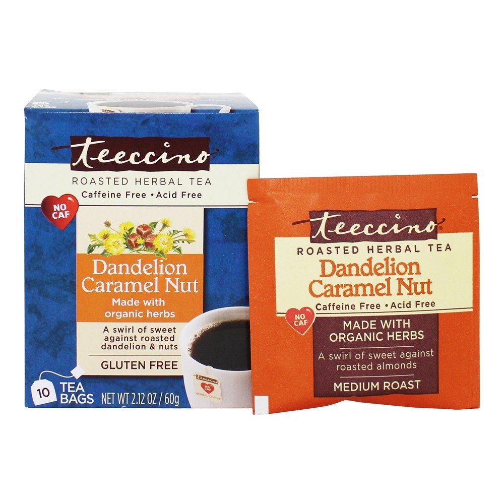 Comprar Dente-de-leão Ninho de ervas assado com cafeína e noz de caramelo - 10 Saquinhos de Chá Teeccino