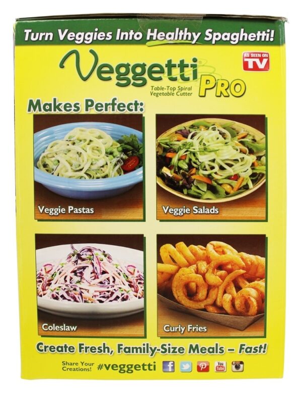 Comprar Cortador de legumes em espiral de mesa profissional Veggetti - Imagem 4