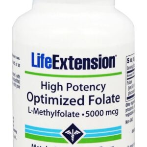 Comprar Folato Otimizado de Alta Potência L-Metilfolato 5000 mcg. - 30 Comprimidos vegetarianos Life Extension