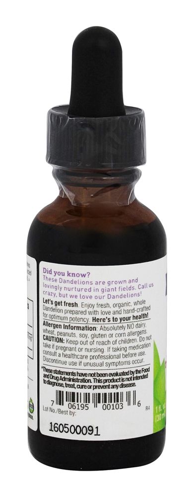 Comprar Raiz de dente de leão de extrato orgânico fresco - 1 fl. oz. Oregon's Wild Harvest - Imagem 3