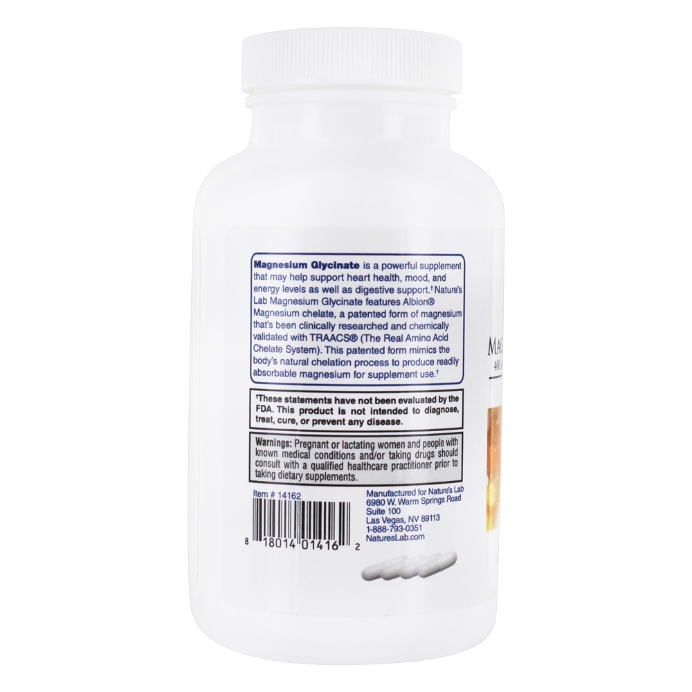 Comprar Glicinato de Magnésio 400 mg. - Cápsulas 120 Nature's Lab - Imagem 3