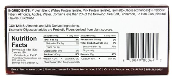 Comprar Quest Bar Barra de Proteína Sabor Cheesecake de Morango - 2.12 oz. Quest Nutrition - Imagem 5