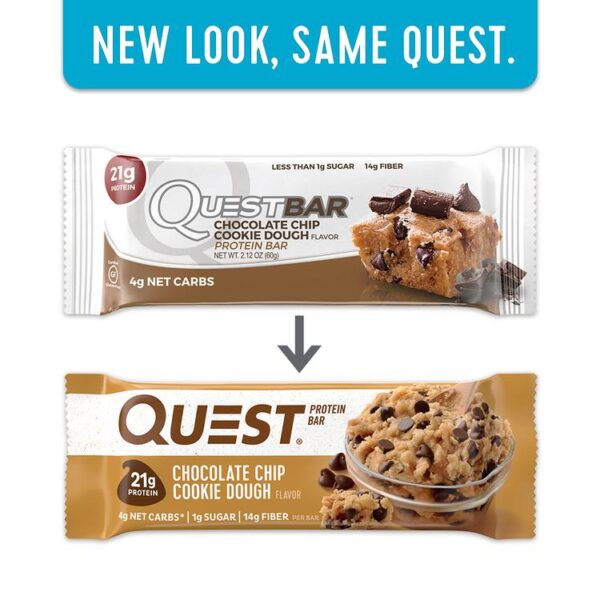 Comprar Quest Bar Barra de Proteína Sabor Chocolate Chip Cookie Dough - 2.12 oz. Quest Nutrition - Imagem 5