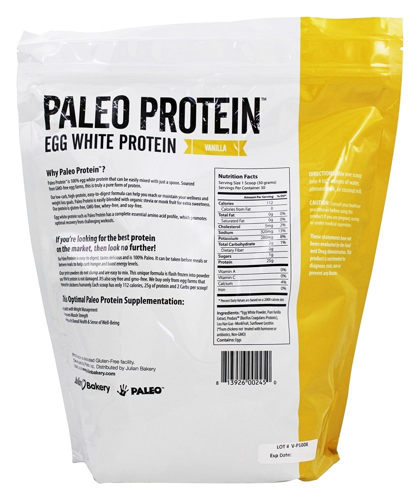 Comprar Baunilha De Proteína Clara De Ovo Paleo - 2 lbs. Julian Bakery - Imagem 2
