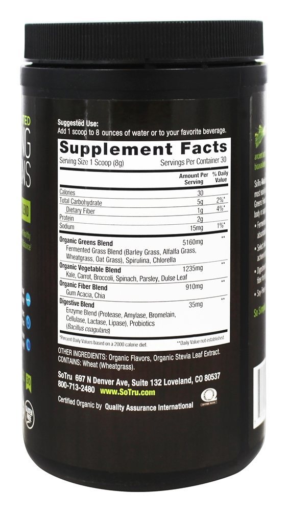 Comprar Verduras Alcalinizantes Fermentadas Orgânicas - 8.47 oz. SoTru - Imagem 2