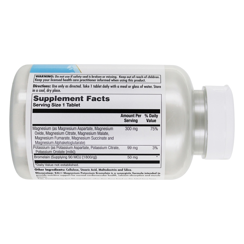 Comprar Bromelina De Potássio De Magnésio - 120 Tablets Kal - Imagem 2