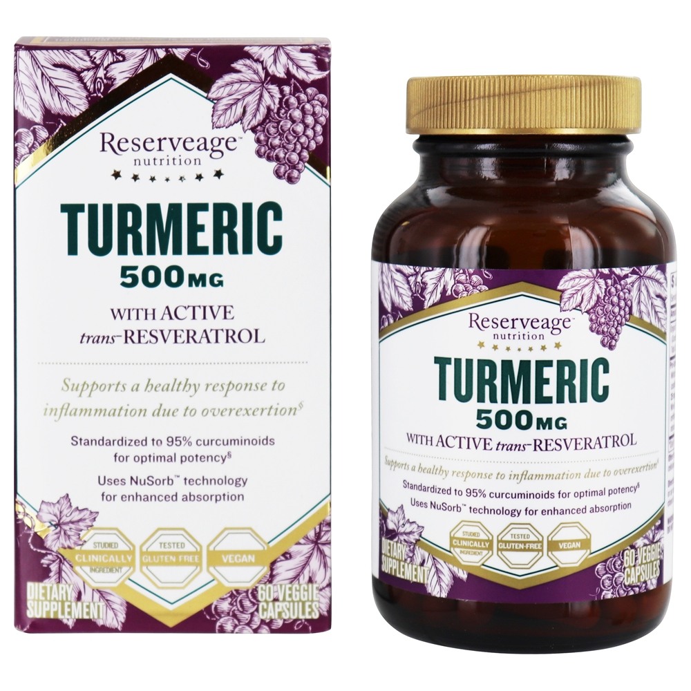 Comprar Açafrão com Resveratrol ativo 500 mg . - Cápsulas vegetarianas 60 Reserveage Nutrition