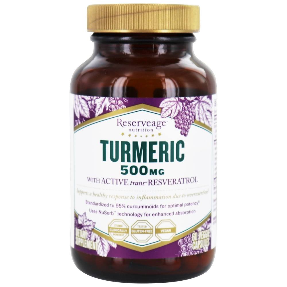 Comprar Açafrão com Resveratrol ativo 500 mg . - Cápsulas vegetarianas 60 Reserveage Nutrition - Imagem 2