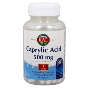 Comprar Libertação sustentada de ácido caprílico 500 mg. - Cápsulas vegetarianas 90 Kal