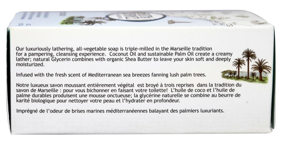 Comprar Sabonete de Bar Vegetal Fresco Francês Cote D'Azur - 6 oz. South of France - Imagem 3