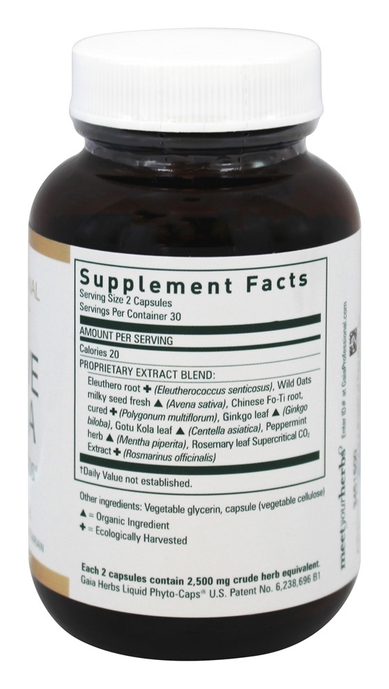 Comprar Fórmula Cognitiva - 60 Cápsulas Gaia Herbs Professional líquido Gaia Herbs Professional - Imagem 2