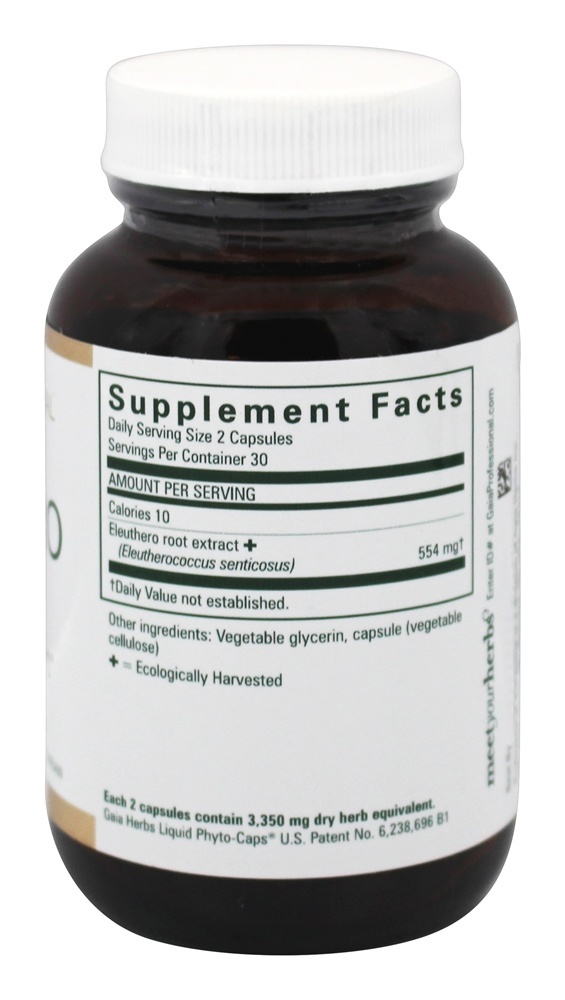 Comprar Raiz Eleuthero 554 mg. - 60 Cápsulas Gaia Herbs Professional líquido Gaia Herbs Professional - Imagem 2