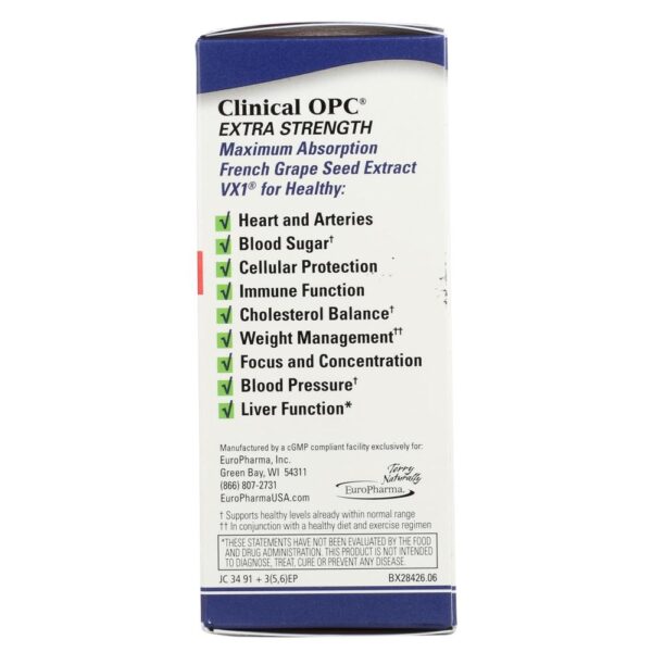 Comprar Terry Naturally Clinical OPC Potência Extra 400 mg. - 60 Softgels EuroPharma - Imagem 4