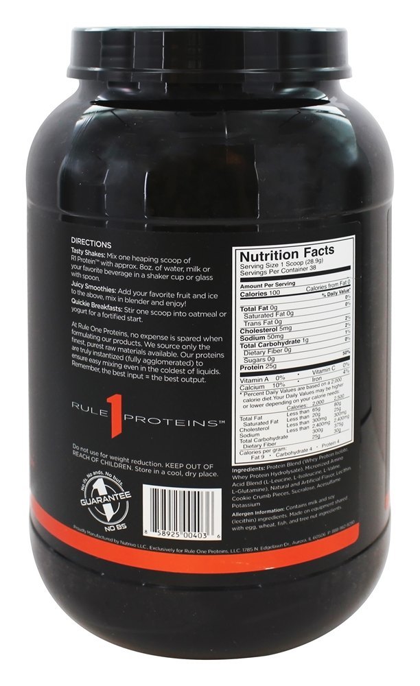 Comprar R1 Proteína Extremista Pure Soro de leite coalhado Isolar/Hidrolisado Fórmula 38 Porções Bolinhos & Creme - 2.42 lbs. Rule One Proteins - Imagem 2