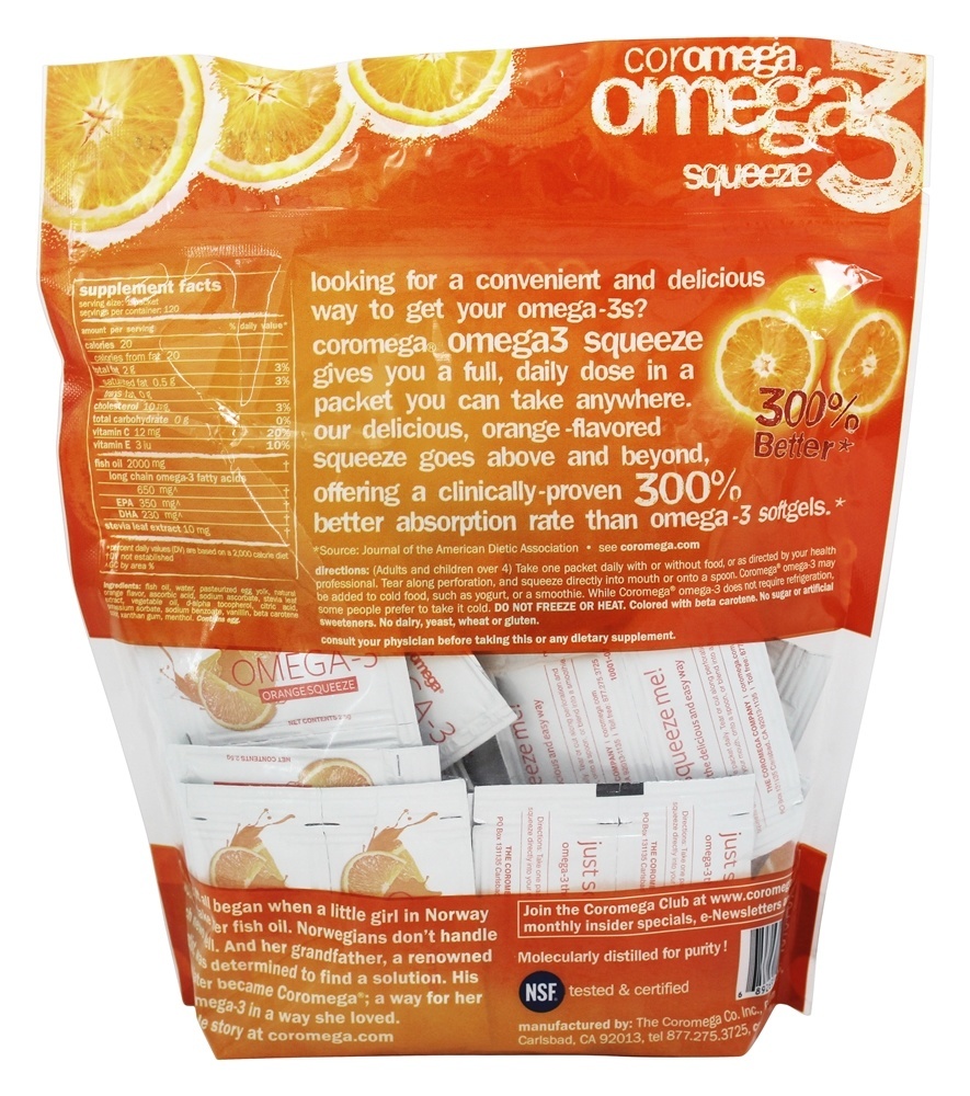 Comprar Omega - 3 Esprema a laranja - 120 Pacotes (s) Coromega - Imagem 2