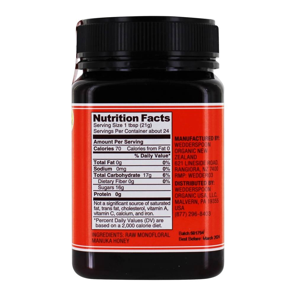 Comprar KFactor de Mel Manuka Monofloral Cru 16 - 17.6 oz. Wedderspoon - Imagem 2