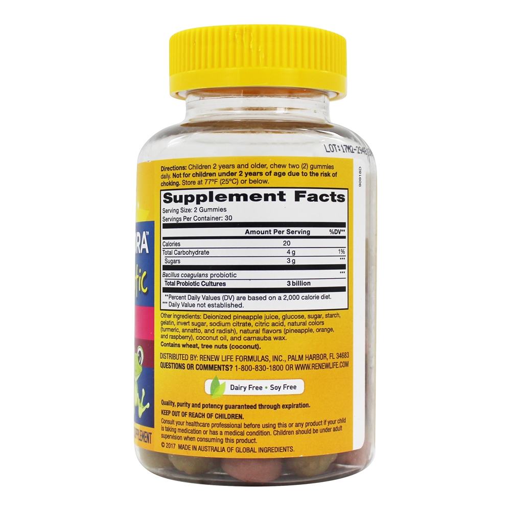 Comprar Último Flora Crianças com gomas probióticas 3 Bilhões de UFC - 60 Gummies Renew Life - Imagem 2