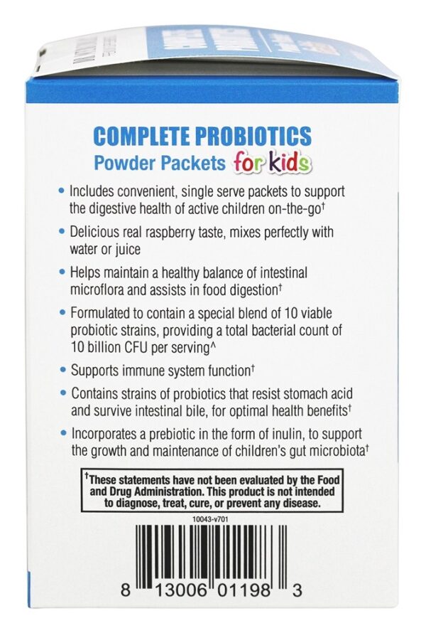 Comprar Pó completo de probióticos para crianças com sabor a framboesa natural 10 Bilhões de UFC - 30 Pacotes (s) Dr. Mercola - Imagem 4