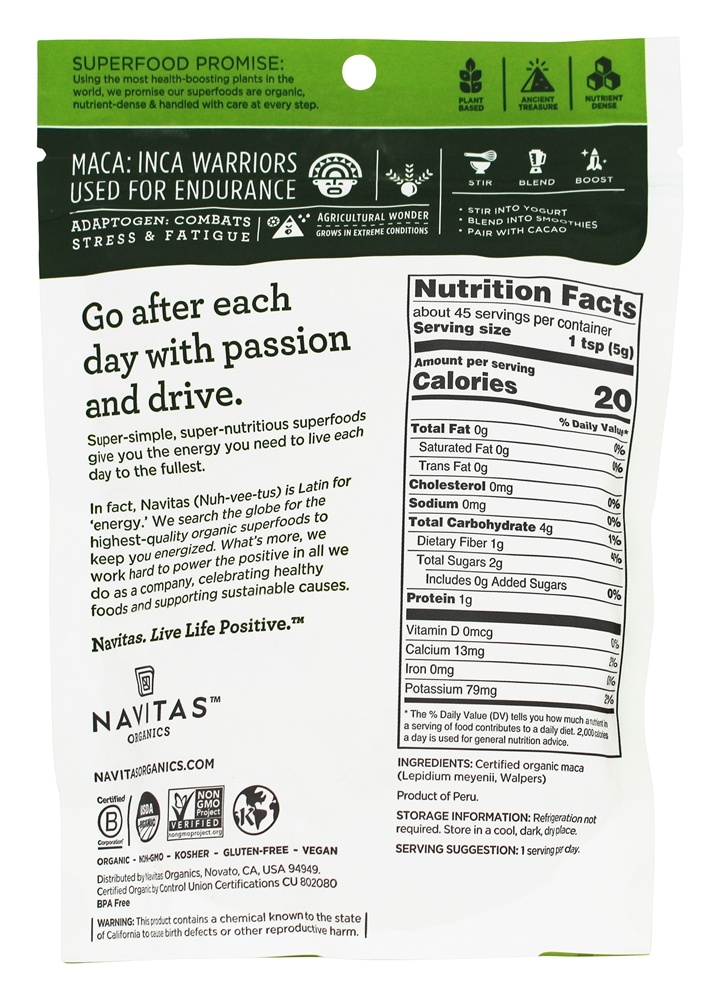 Comprar Maca Orgânica em Pó - 8 oz. Navitas Organics - Imagem 2
