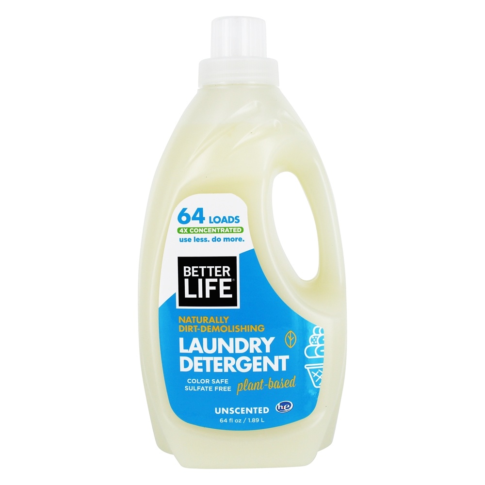 Comprar Naturalmente Detergente de lavanderia para limpeza de sujeira 64 Ele carrega sem perfume - 64 fl. oz. Better Life