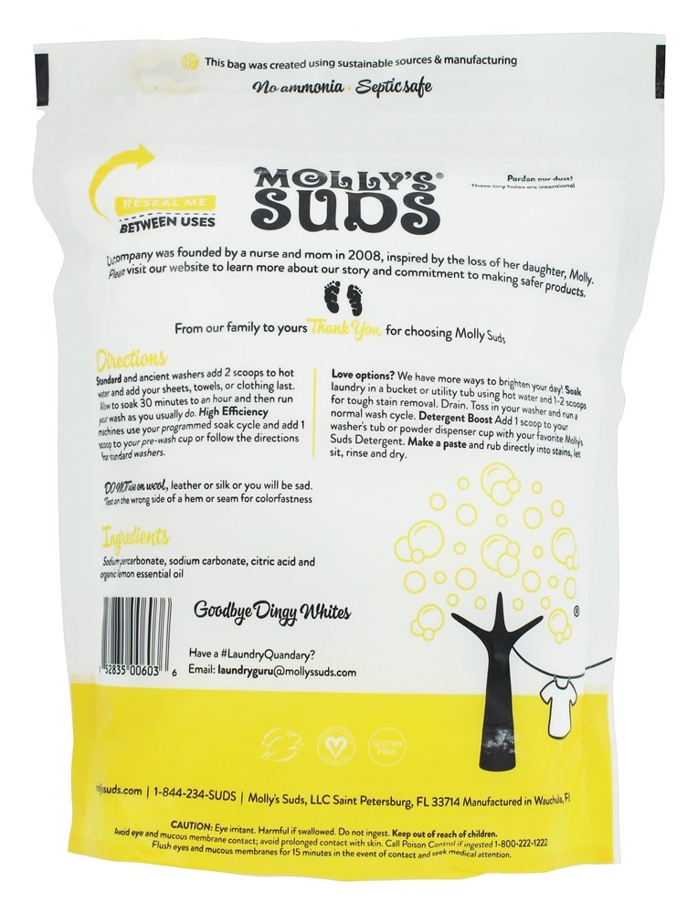 Comprar Branqueador de Oxigênio com Limão - 41.09 oz. Molly's Suds - Imagem 2