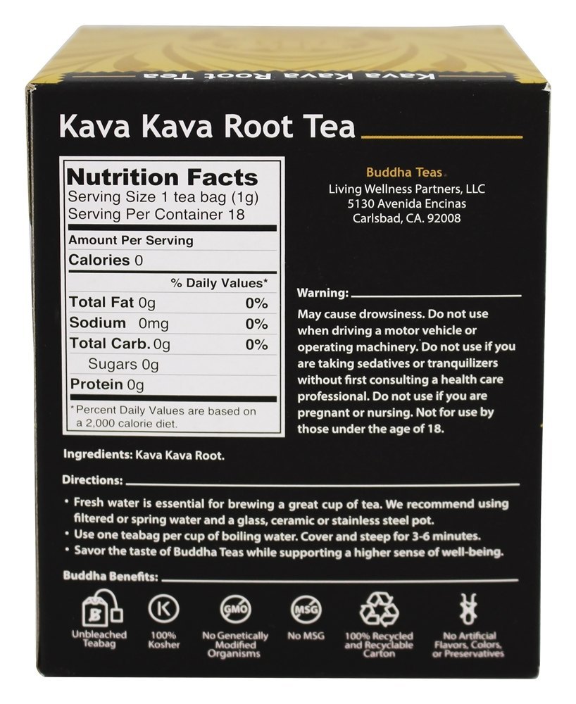 Comprar Selvagem Trabalhada De ervas Kava Kava Raiz Chá - 18 Saquinhos de Chá Buddha Teas - Imagem 2