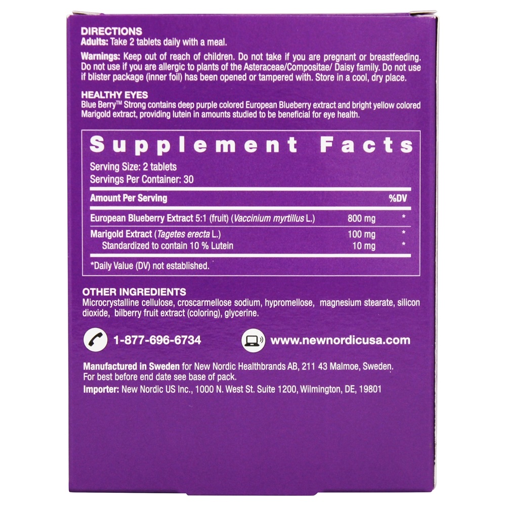 Comprar Blue Berry Strong - 60 Tablets New Nordic - Imagem 2