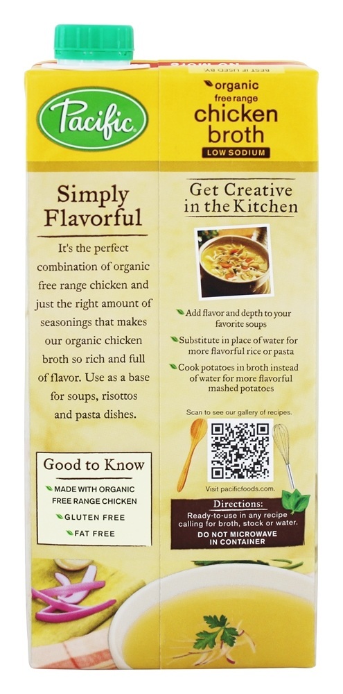 Comprar Sódio de galinha ar livre orgânico do caldo de carne baixo - 32 fl. oz. Pacific Foods - Imagem 4