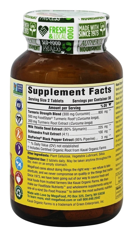 Comprar Força da cúrcuma para o fígado - 60 Tablets MegaFood - Imagem 2