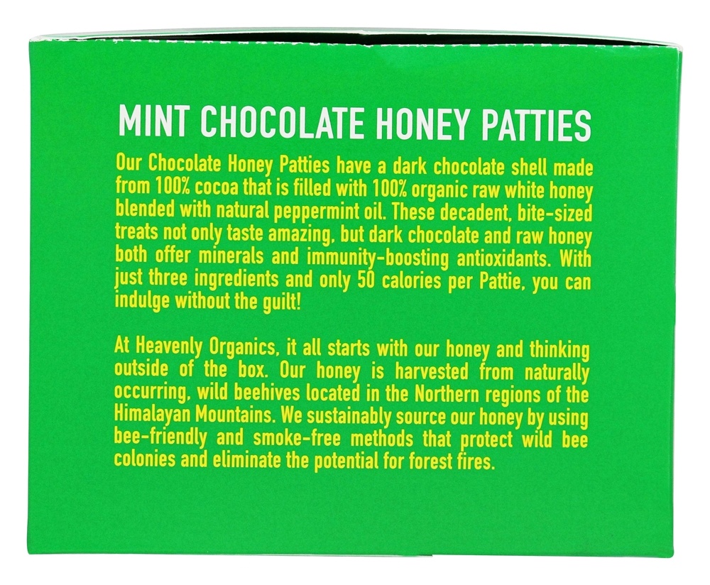 Comprar Caixa de rissóis de mel de chocolate menta - 40 Contagem Heavenly Organics - Imagem 3