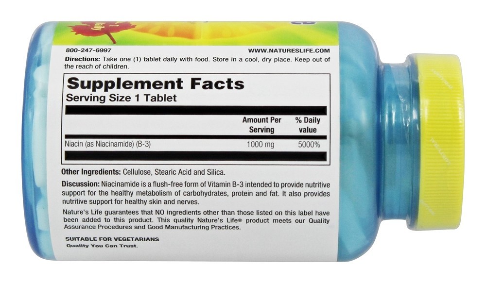 Comprar Niacinamida 1000 mg. - 100 Tablets Nature's Life - Imagem 2