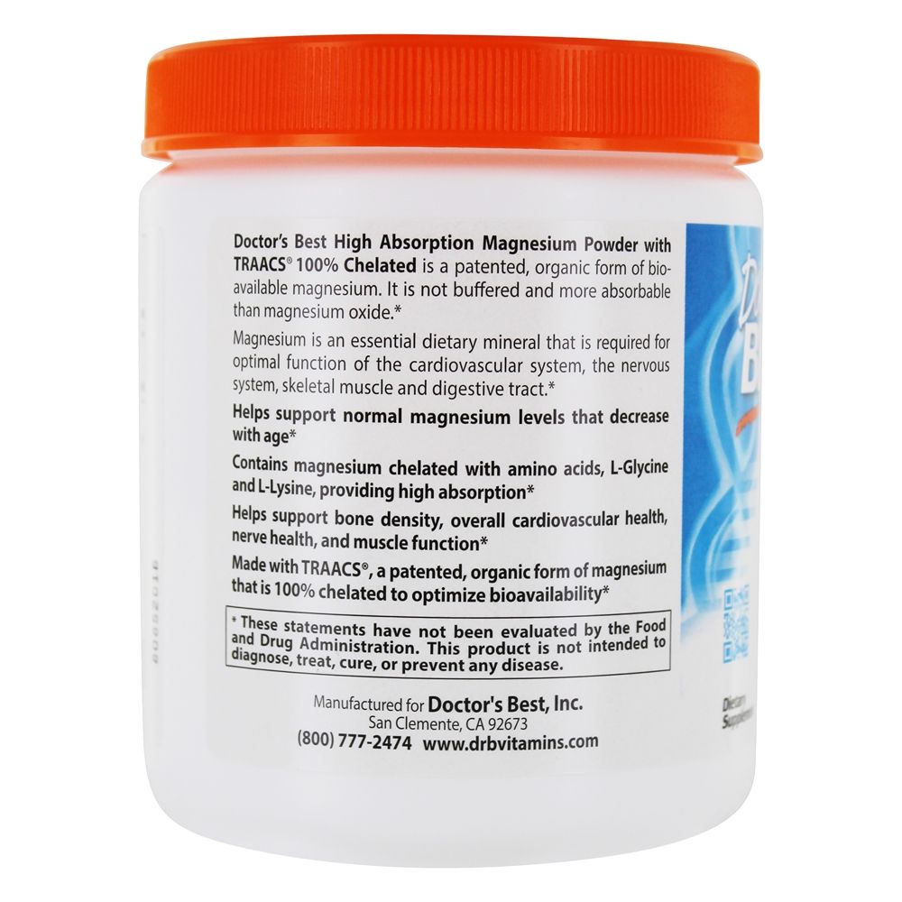 Comprar Pó de Magnésio de Alta Absorção com TRAACS 100% Quelatado 200 mg. - 7.1 oz. Doctor's Best - Imagem 3