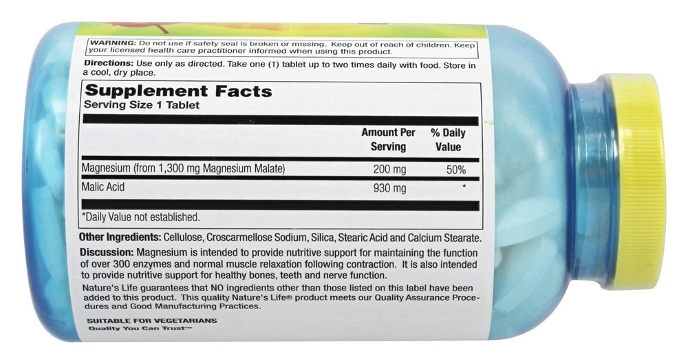 Comprar Magnésio Dimalato 1300 mg. - 250 Tablets Nature's Life - Imagem 2