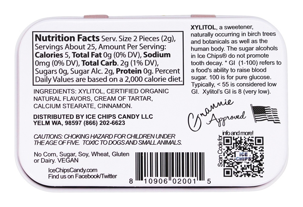 Comprar Xilitol Mints Canela - 1.76 oz. Ice Chips - Imagem 2