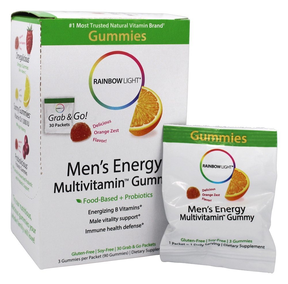 Comprar Homens Energia Multivitamina Gomoso Laranja - 30 Pacotes (s) Rainbow Light