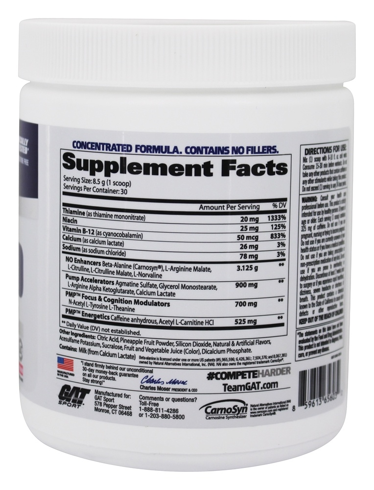 Comprar PMP Pico Músculo Atuação Pré-Exercício Framboesa Limonada - 9 oz. GAT - Imagem 2